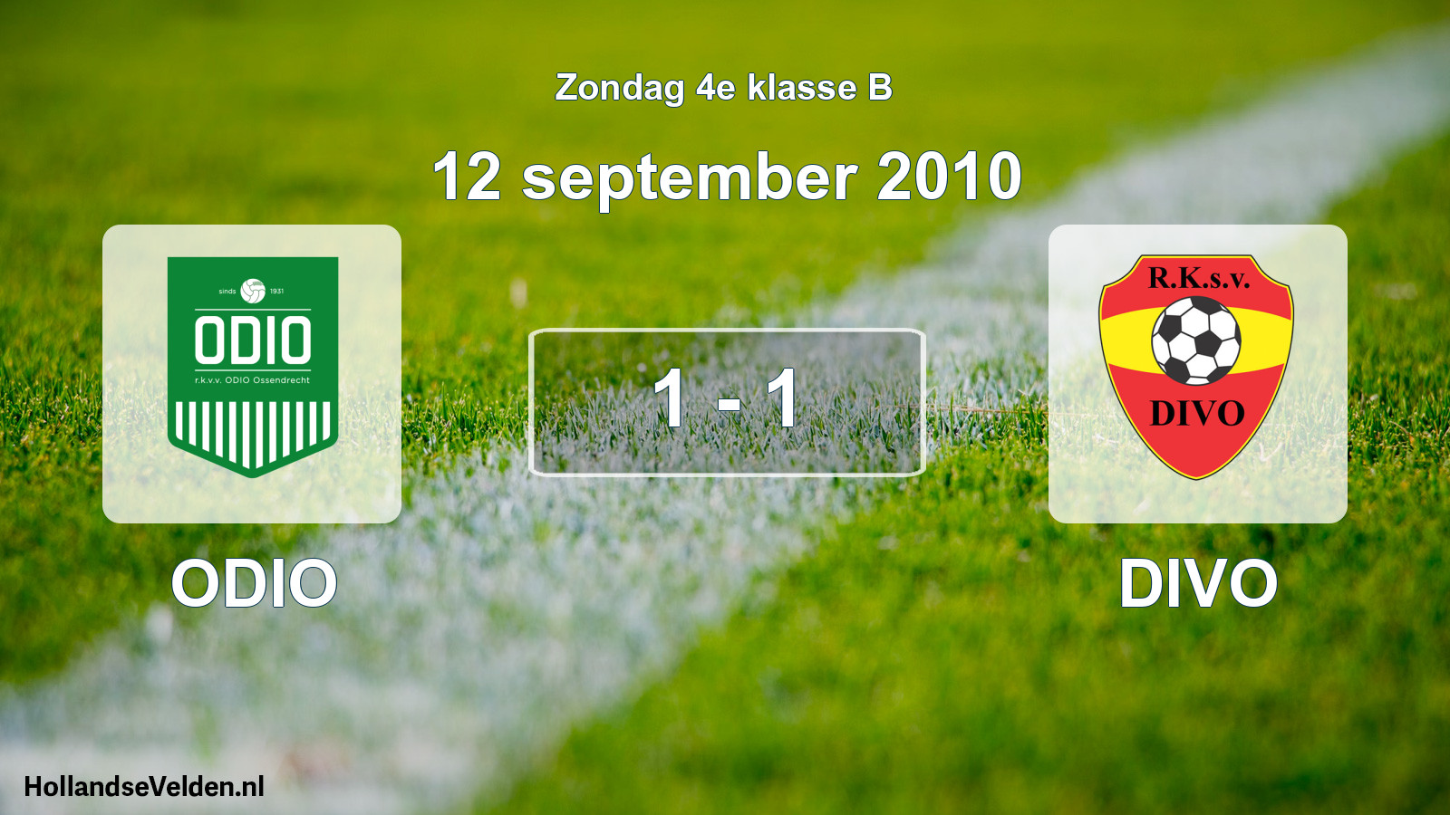 Total number of matches played: ODIO - DIVO 1 - 1 (12 September 2010)