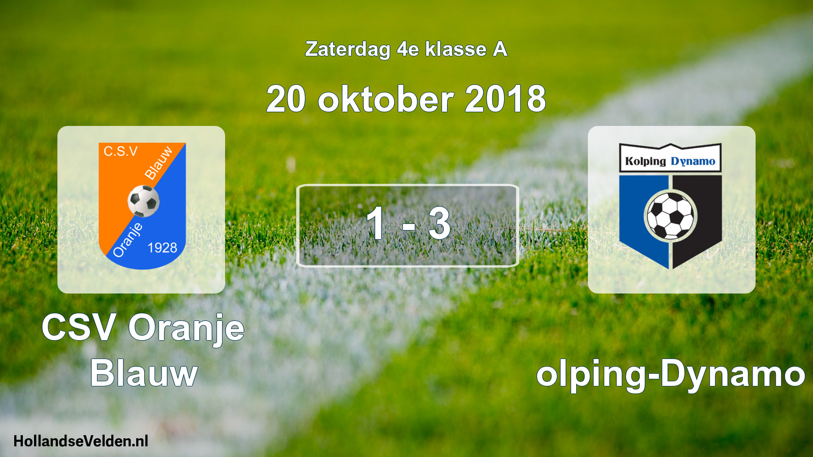 Total number of matches played: CSV Oranje Blauw - Kolping-Dynamo 1 - 3 (20 October 2018)