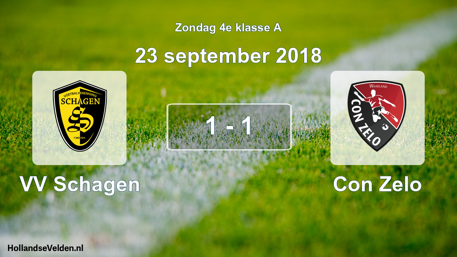 Total number of matches played: VV Schagen - Con Zelo 1 - 1 (23 September 2018)