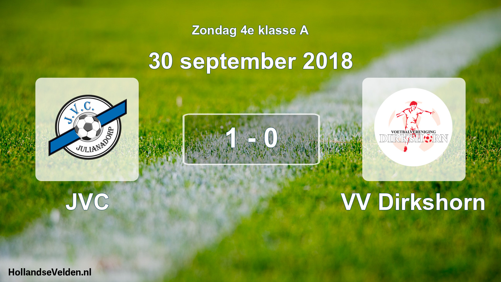 Total number of matches played: JVC - VV Dirkshorn 1 - 0 (30 September 2018)