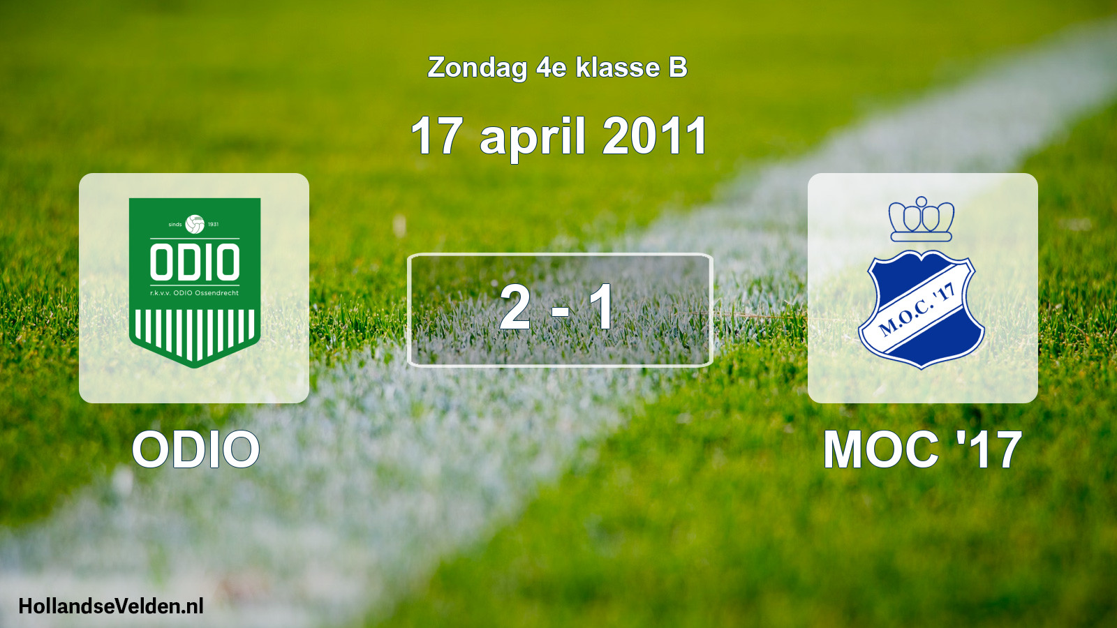 Total number of matches played: ODIO - MOC '17 2 - 1 (17 April 2011)