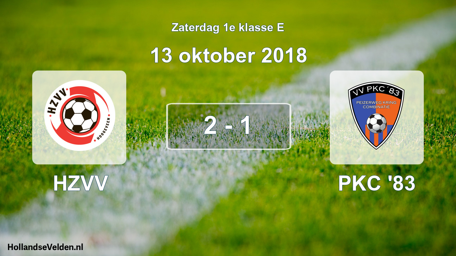 Total number of matches played: HZVV - PKC '83 2 - 1 (13 October 2018)