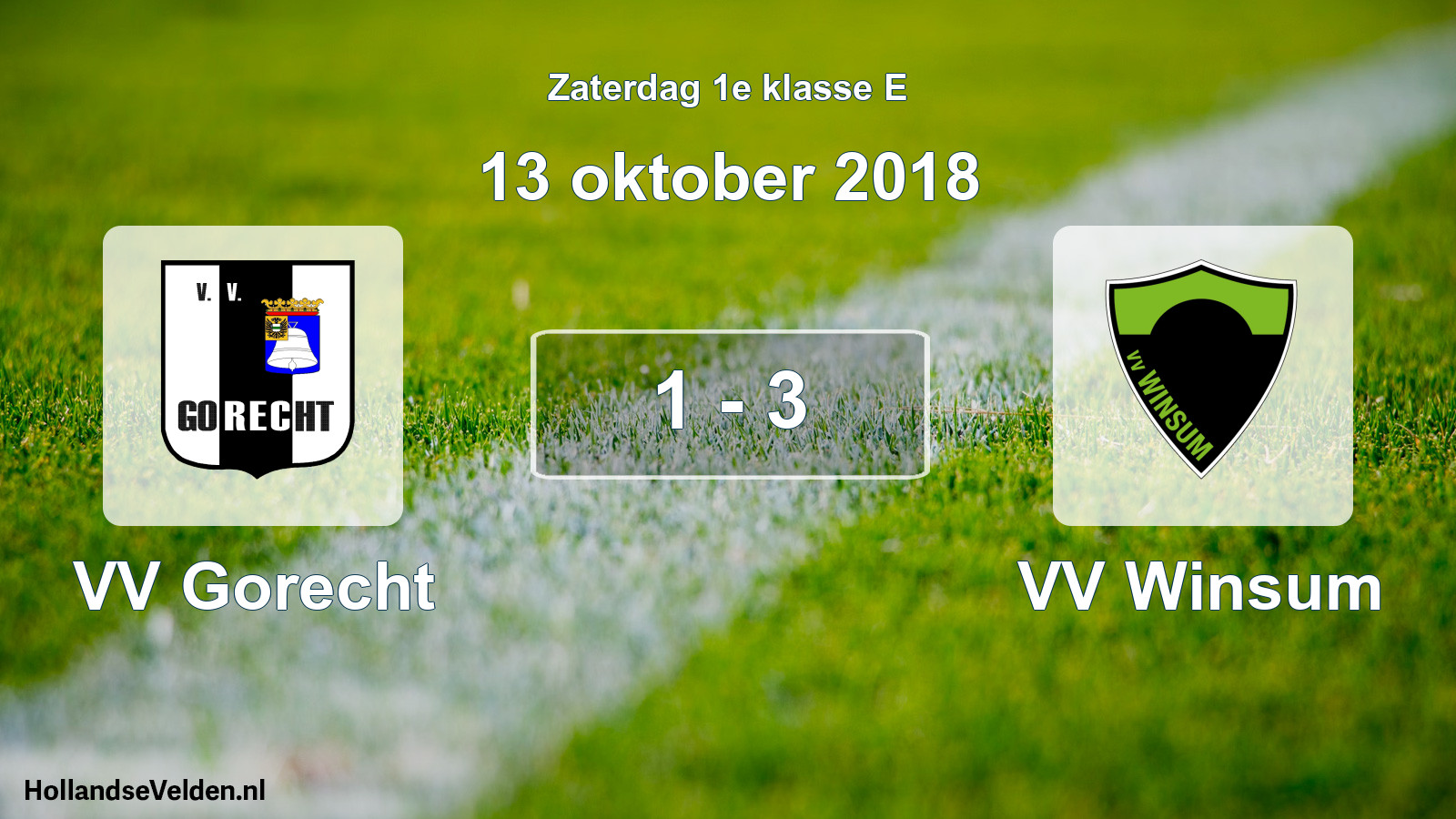 Total number of matches played: VV Gorecht - VV Winsum 1 - 3 (13 October 2018)