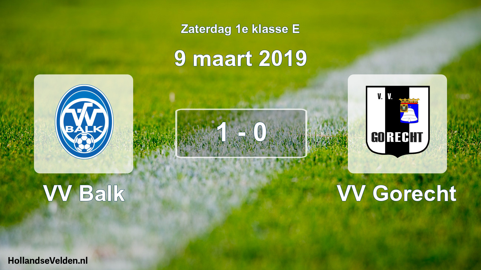 Total number of matches played: VV Balk - VV Gorecht 1 - 0 (9 March 2019)