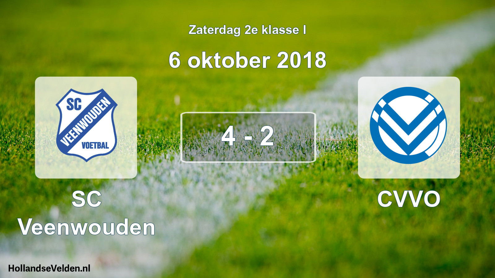 Total number of matches played: SC Veenwouden - CVVO 4 - 2 (6 October 2018)