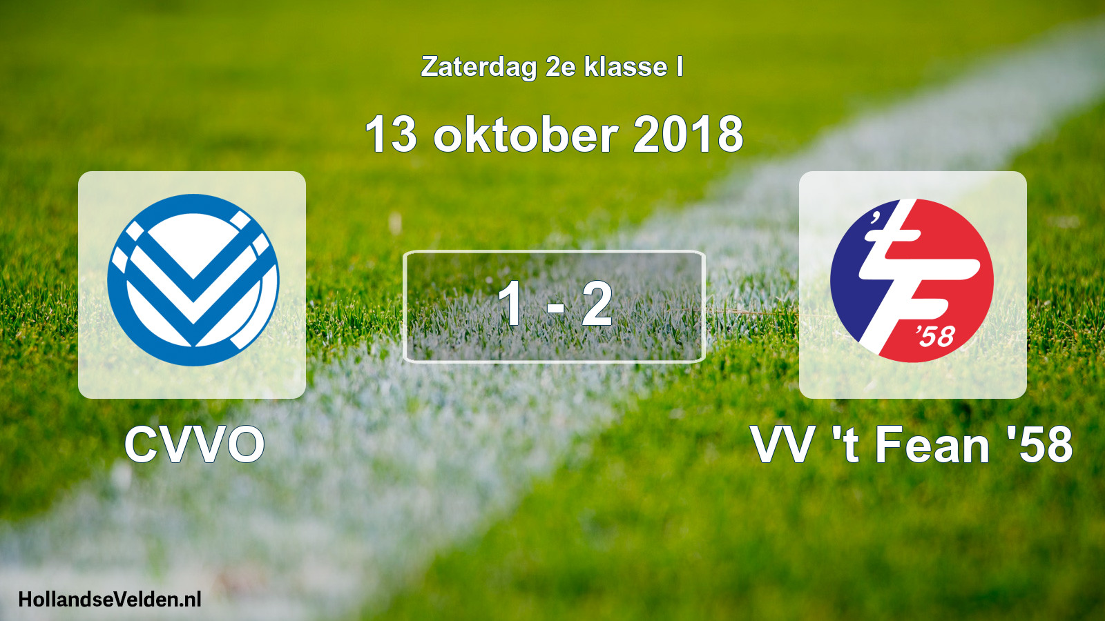 Total number of matches played: CVVO - VV 't Fean '58 1 - 2 (13 October 2018)