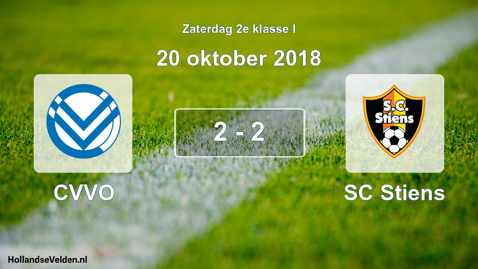 Total number of matches played: CVVO - SC Stiens 2 - 2 (20 October 2018)