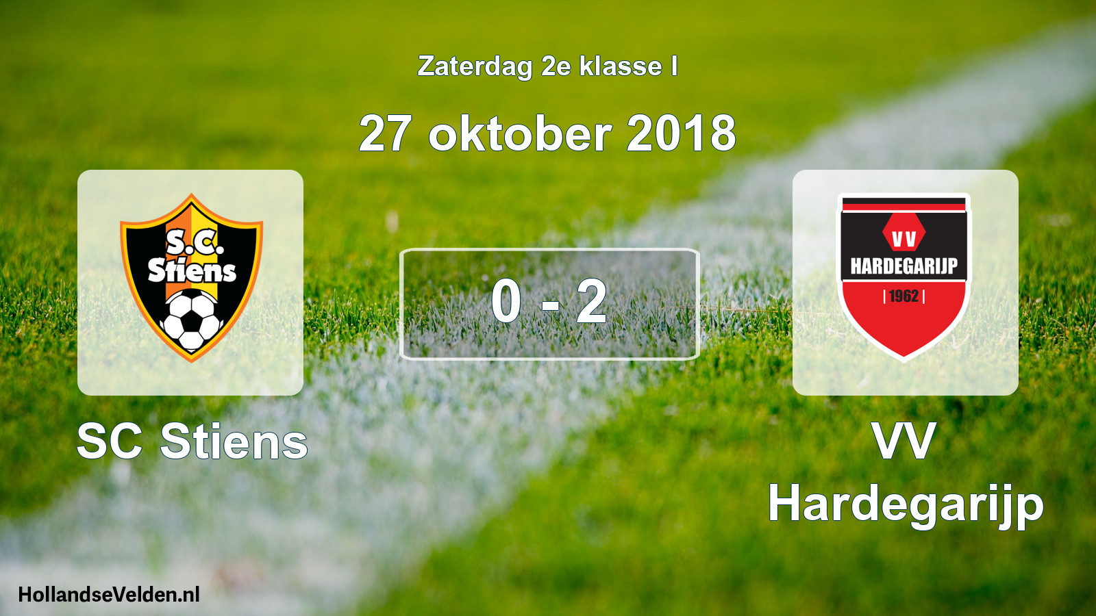 Total number of matches played: SC Stiens - VV Hardegarijp 0 - 2 (27 October 2018)