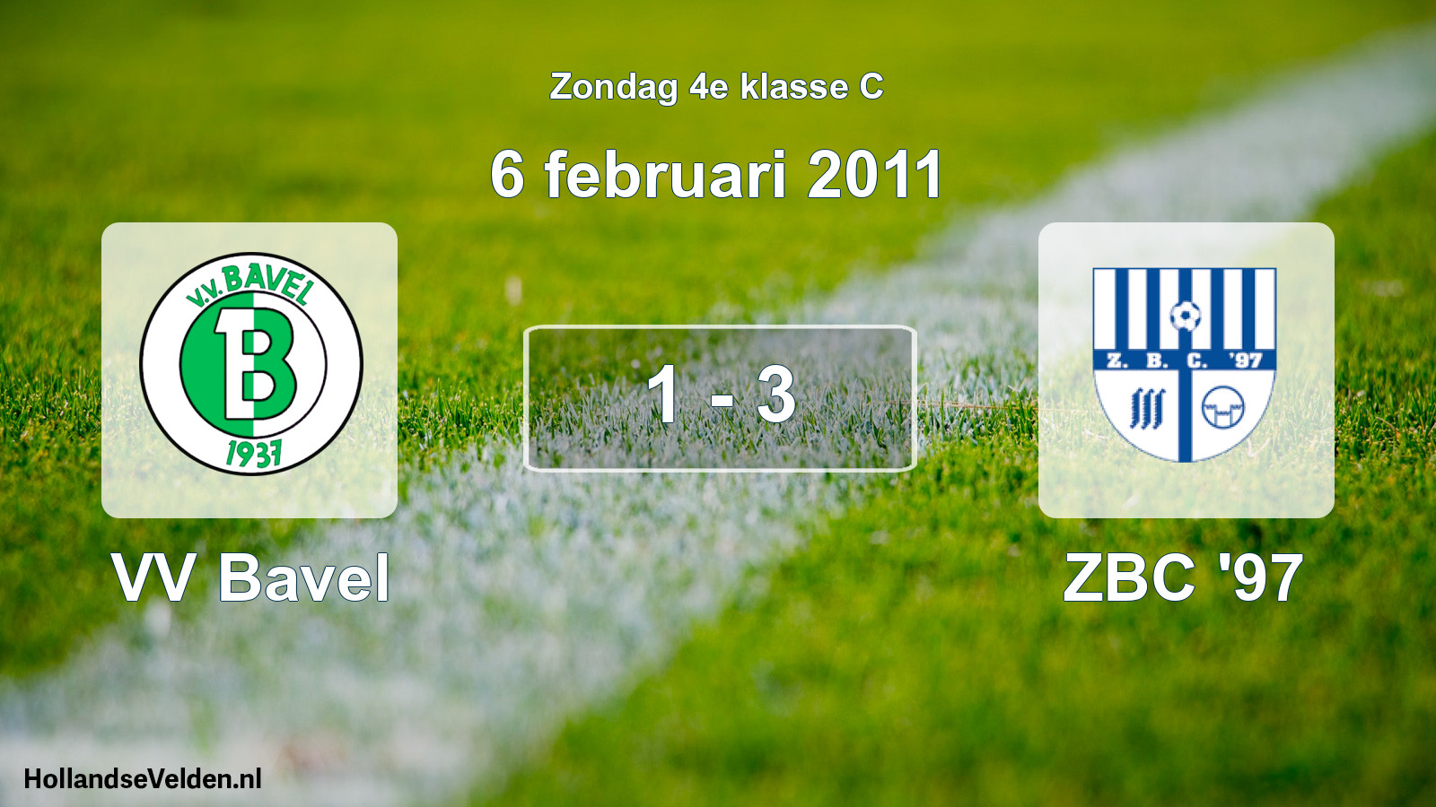 Total number of matches played: VV Bavel - ZBC '97 1 - 3 (6 February 2011)
