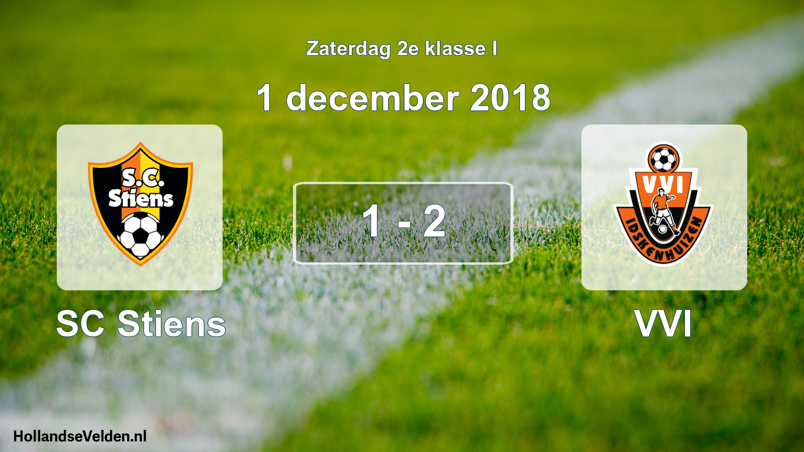 Total number of matches played: SC Stiens - VVI 1 - 2 (1 December 2018)