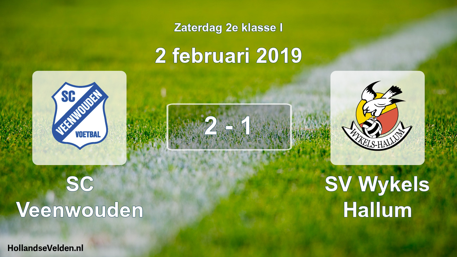 Total number of matches played: SC Veenwouden - SV Wykels Hallum 2 - 1 (2 February 2019)