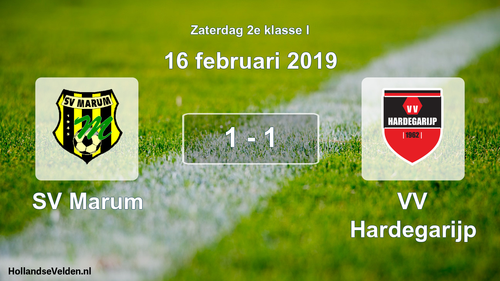 Total number of matches played: SV Marum - VV Hardegarijp 1 - 1 (16 February 2019)