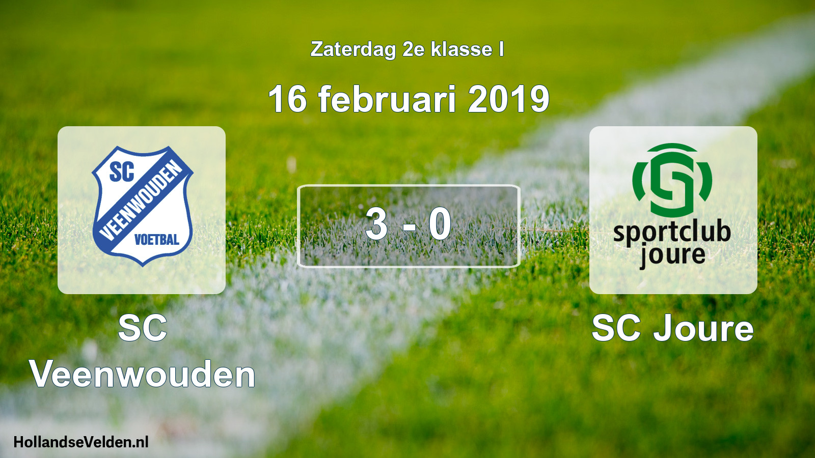 Total number of matches played: SC Veenwouden - SC Joure 3 - 0 (16 February 2019)