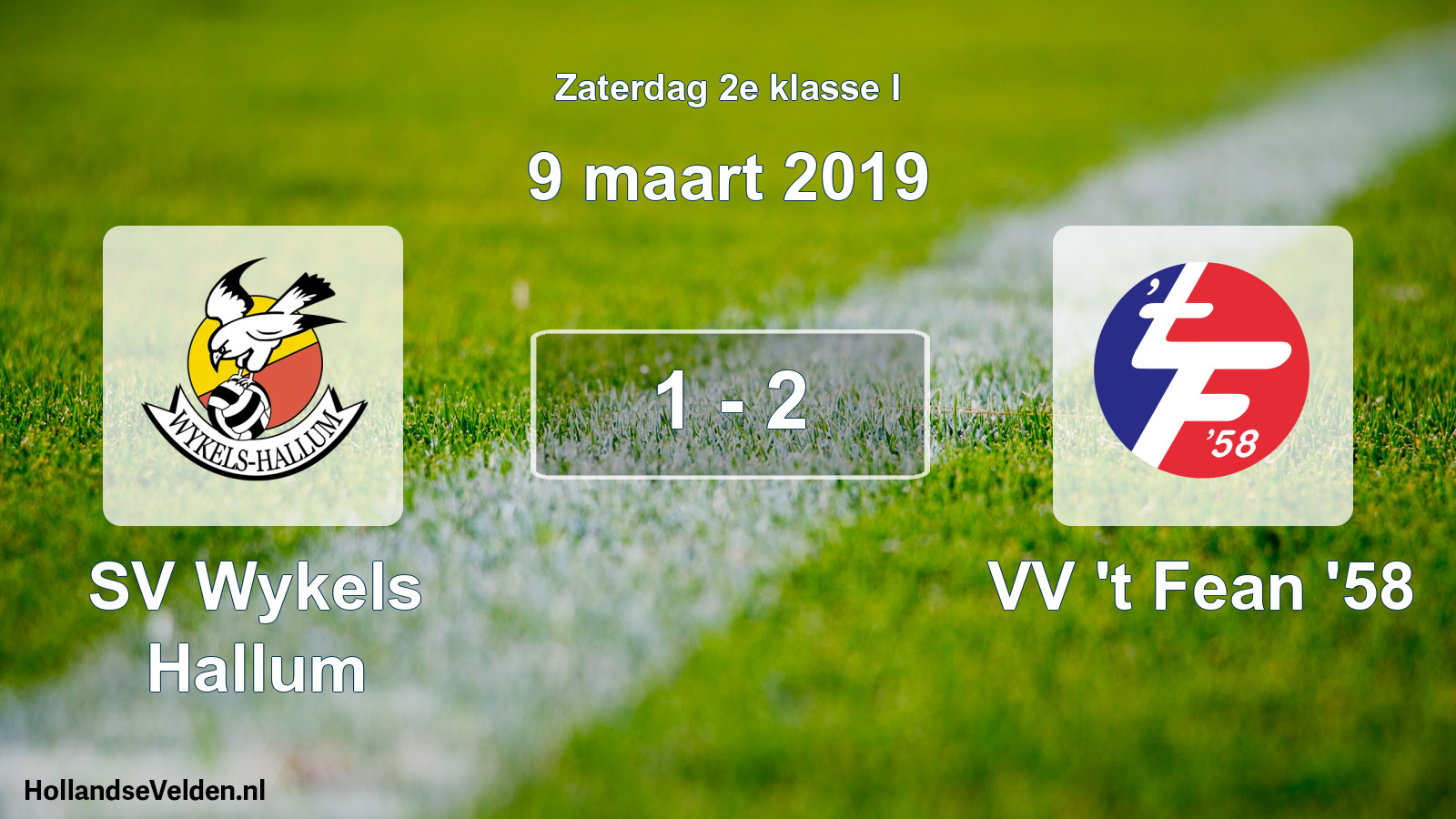 Total number of matches played: SV Wykels Hallum - VV 't Fean '58 1 - 2 (9 March 2019)
