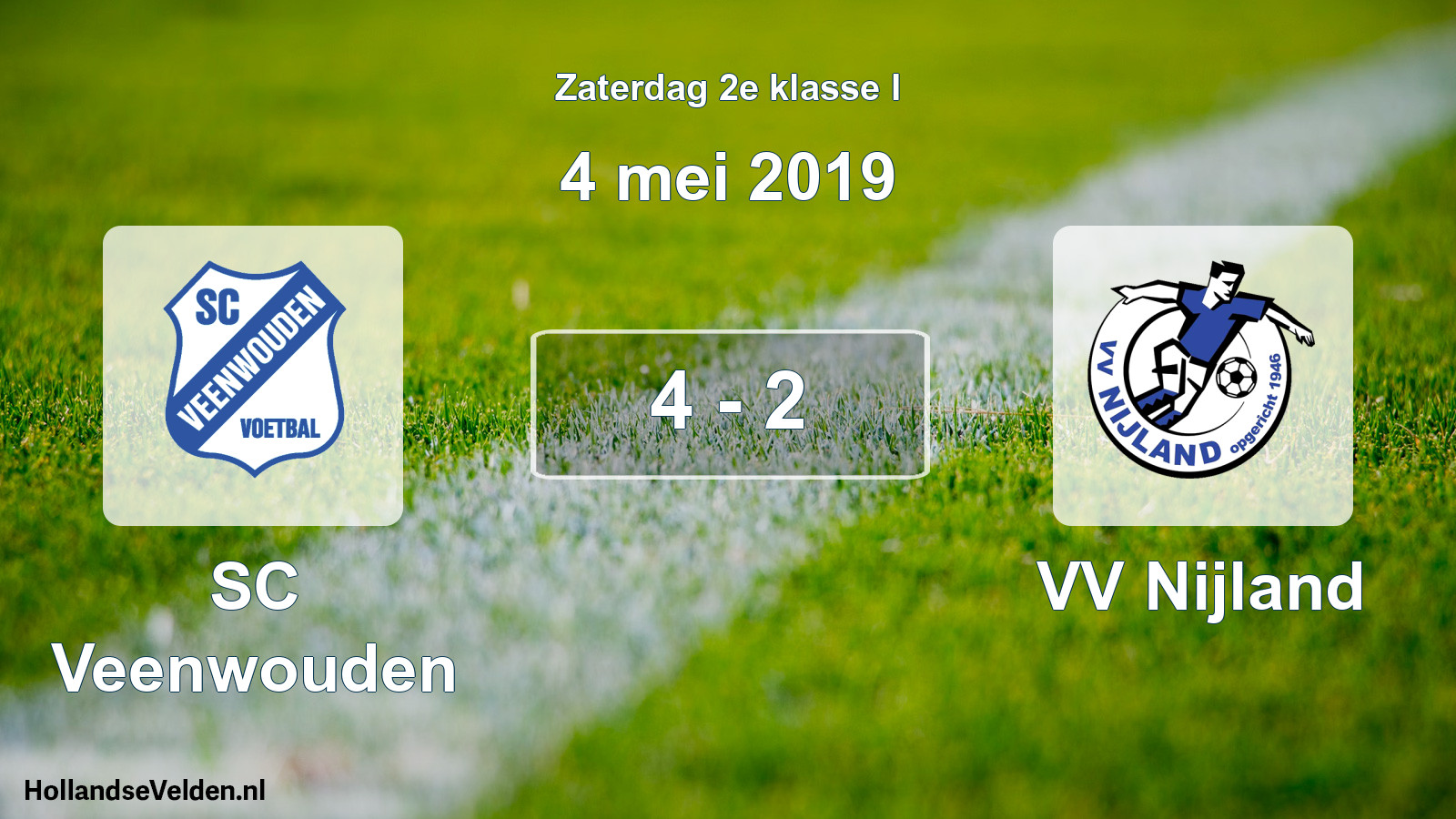 Total number of matches played: SC Veenwouden - VV Nijland 4 - 2 (4 May 2019)