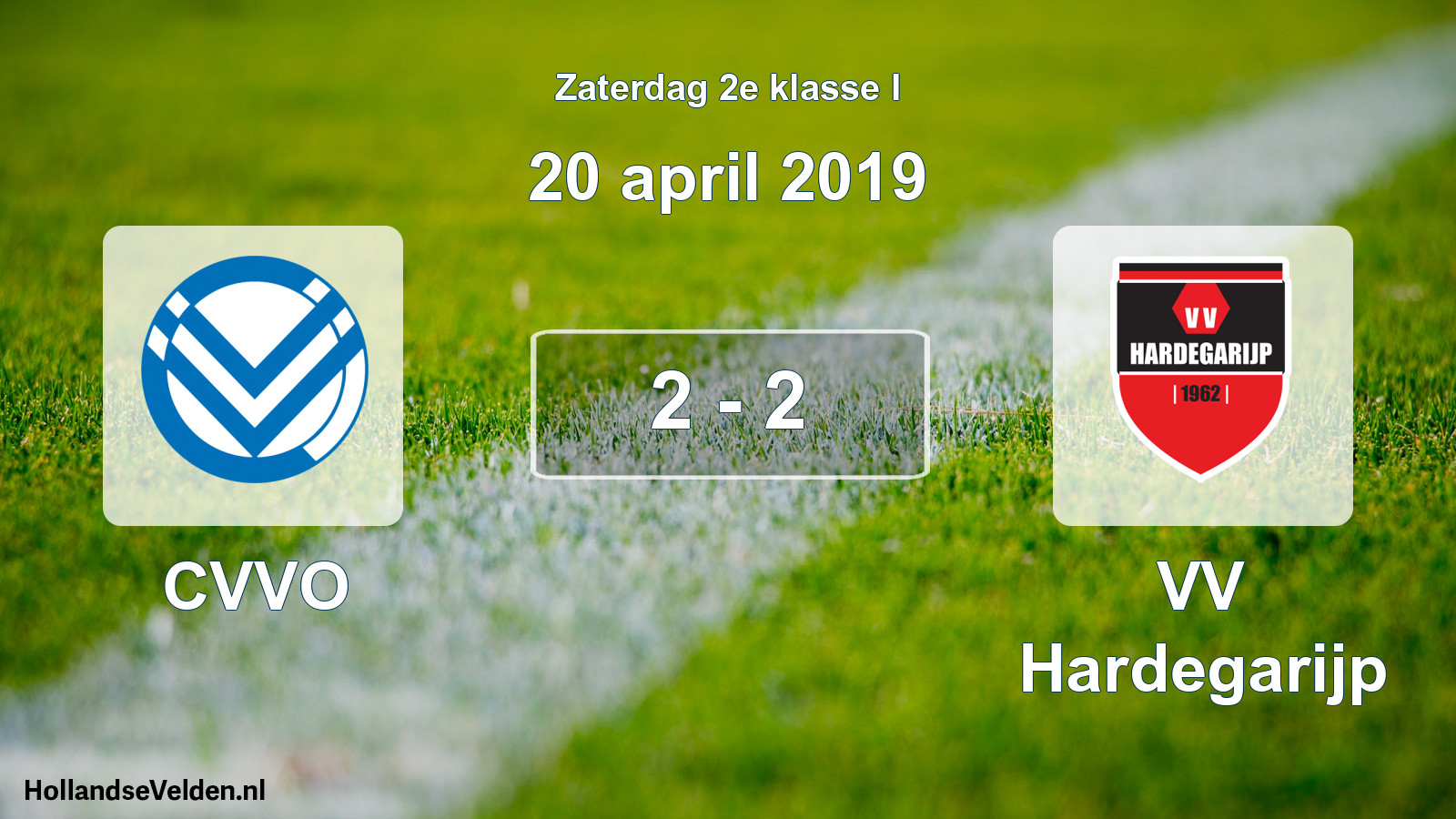 Total number of matches played: CVVO - VV Hardegarijp 2 - 2 (20 April 2019)