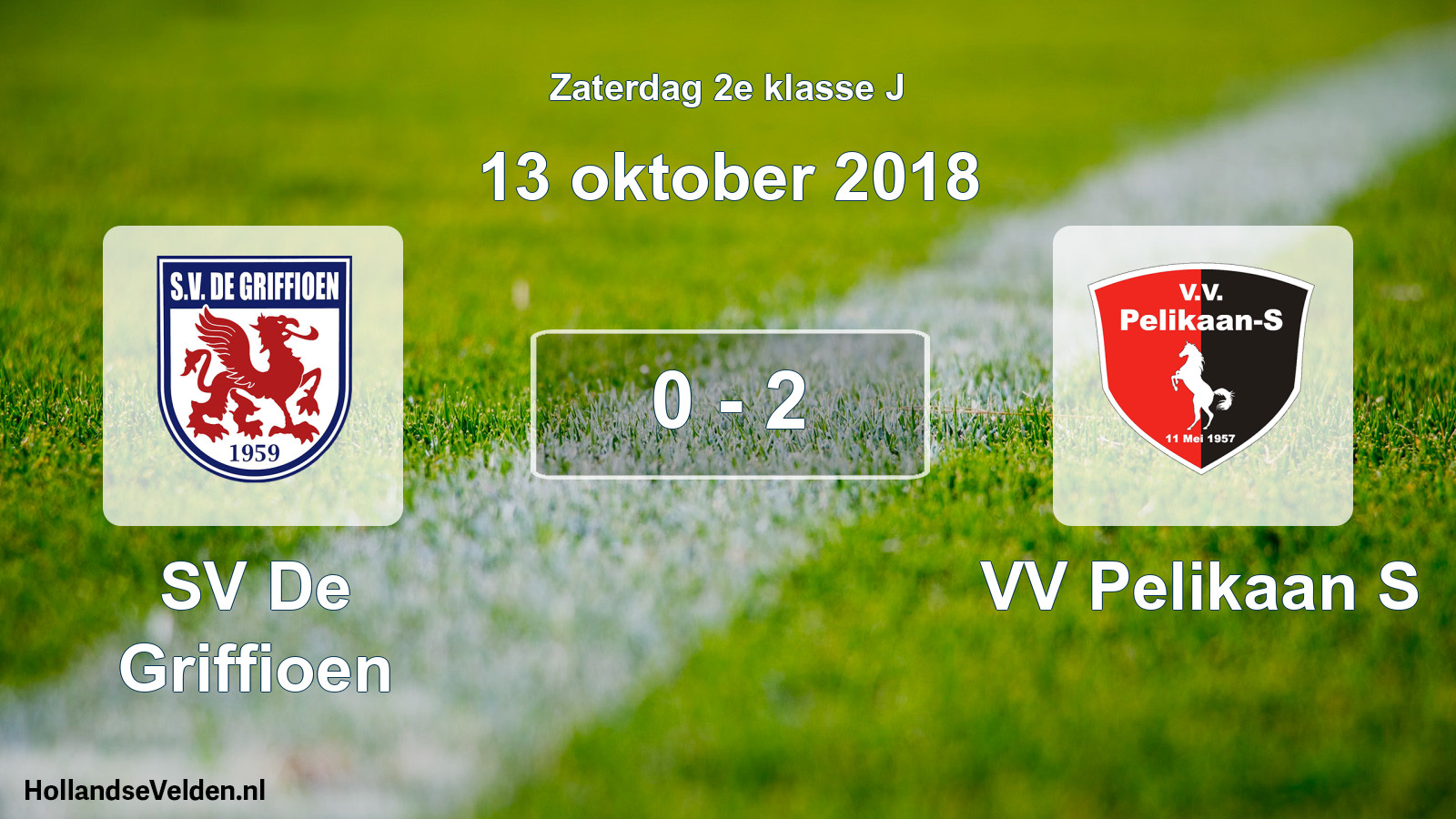 Total number of matches played: SV De Griffioen - VV Pelikaan S 0 - 2 (13 October 2018)