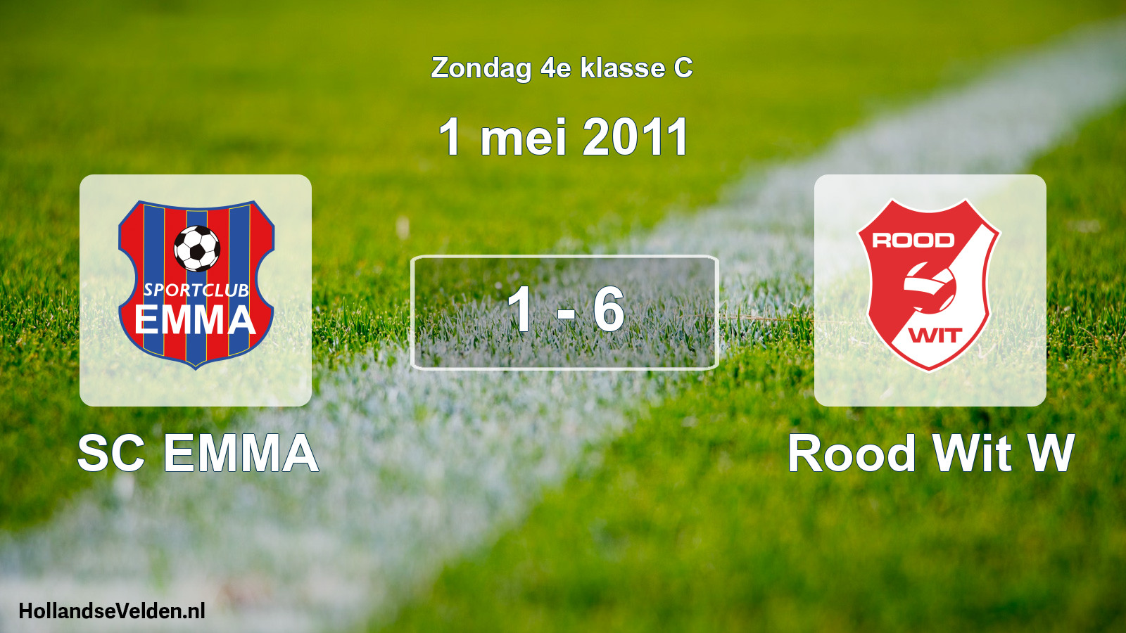Total number of matches played: SC EMMA - Rood Wit W 1 - 6 (1 May 2011)
