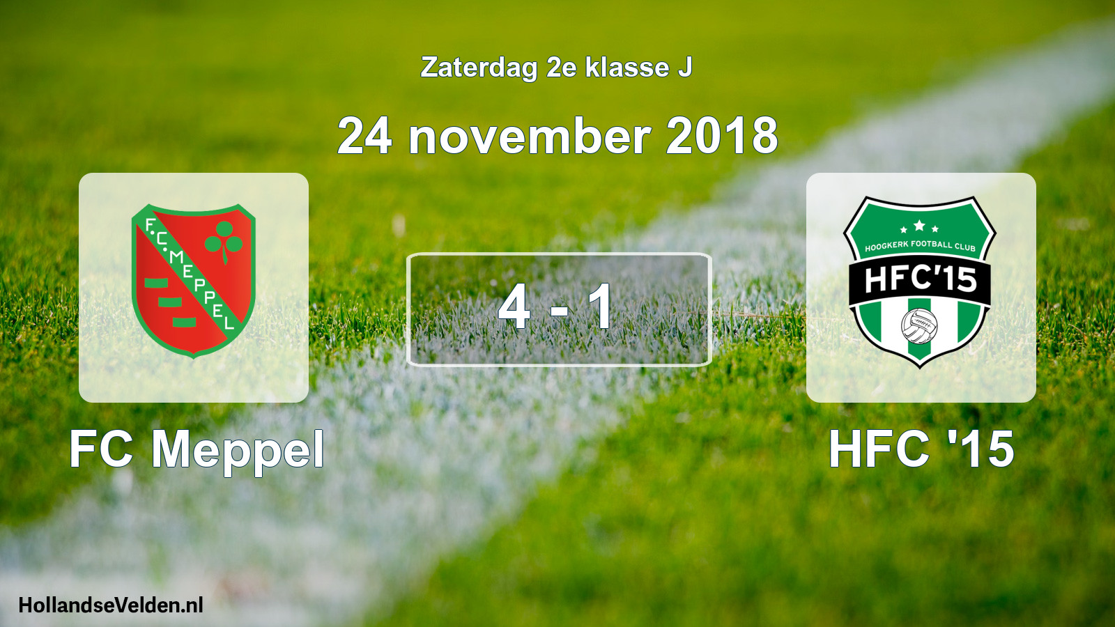 Total number of matches played: FC Meppel - HFC '15 4 - 1 (24 November 2018)