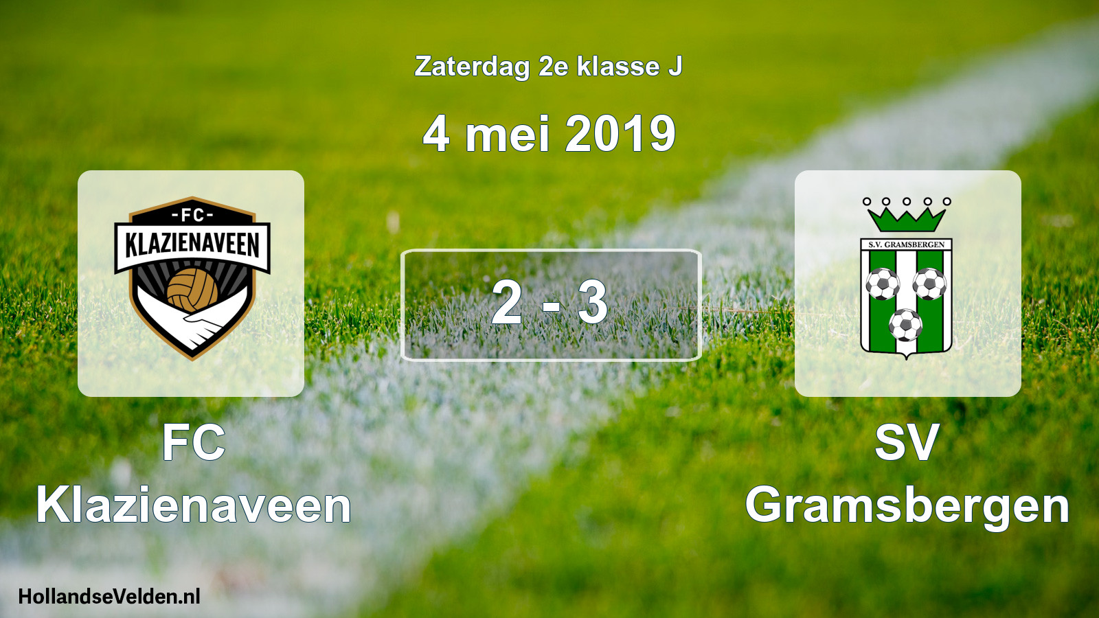 Total number of matches played: FC Klazienaveen - SV Gramsbergen 2 - 3 (4 May 2019)