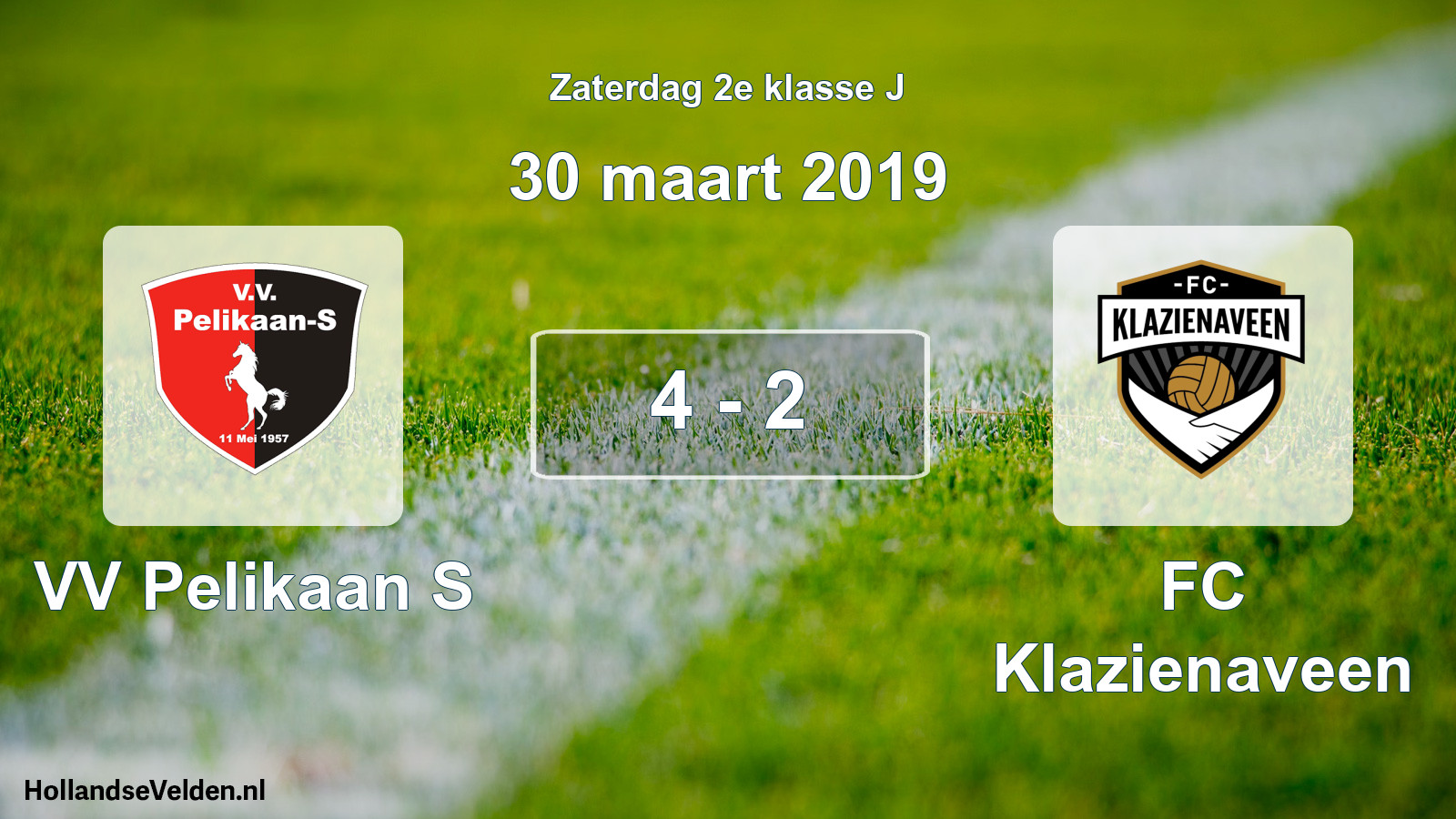 Total number of matches played: VV Pelikaan S - FC Klazienaveen 4 - 2 (30 March 2019)