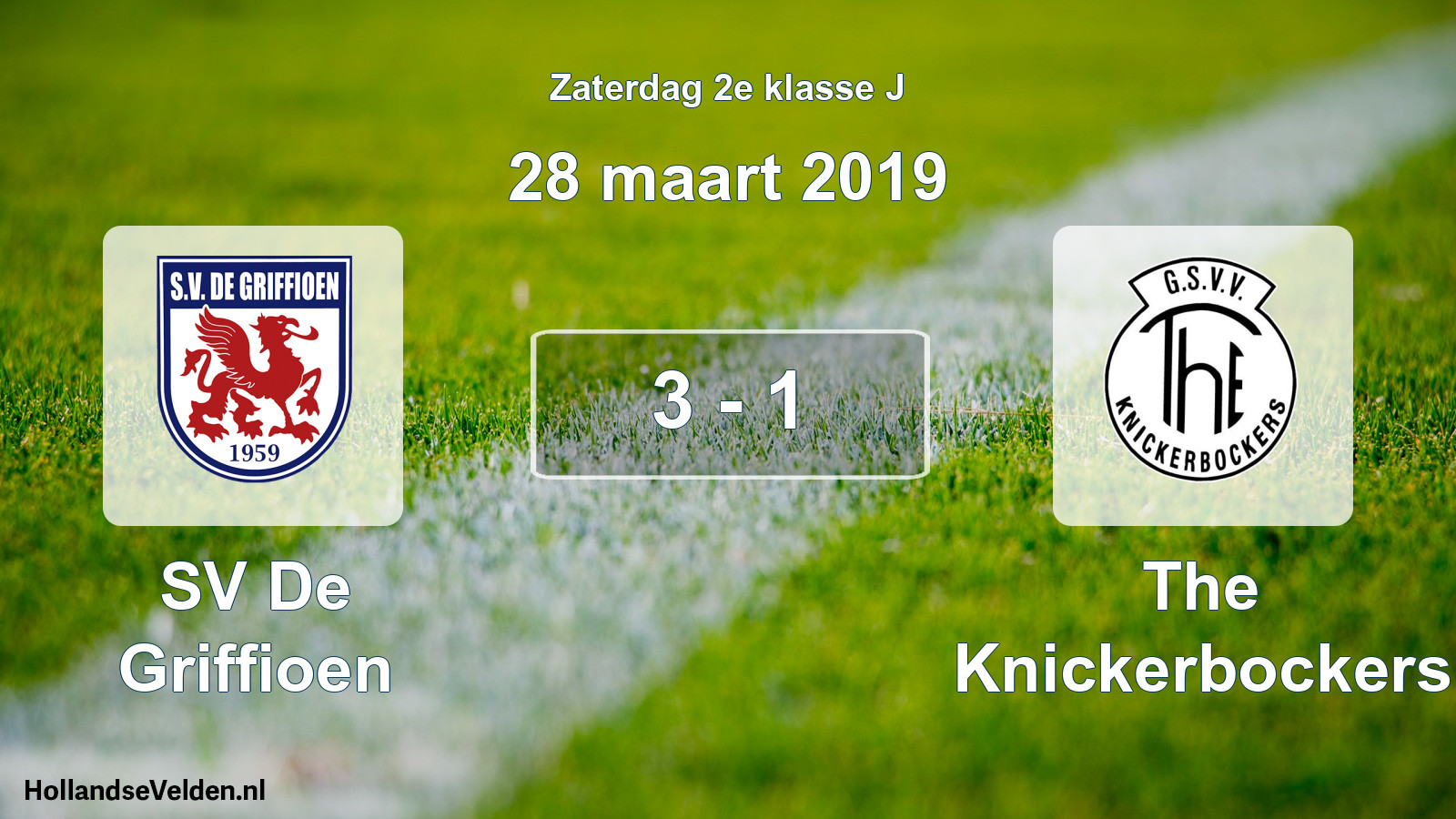 Total number of matches played: SV De Griffioen - The Knickerbockers 3 - 1 (28 March 2019)