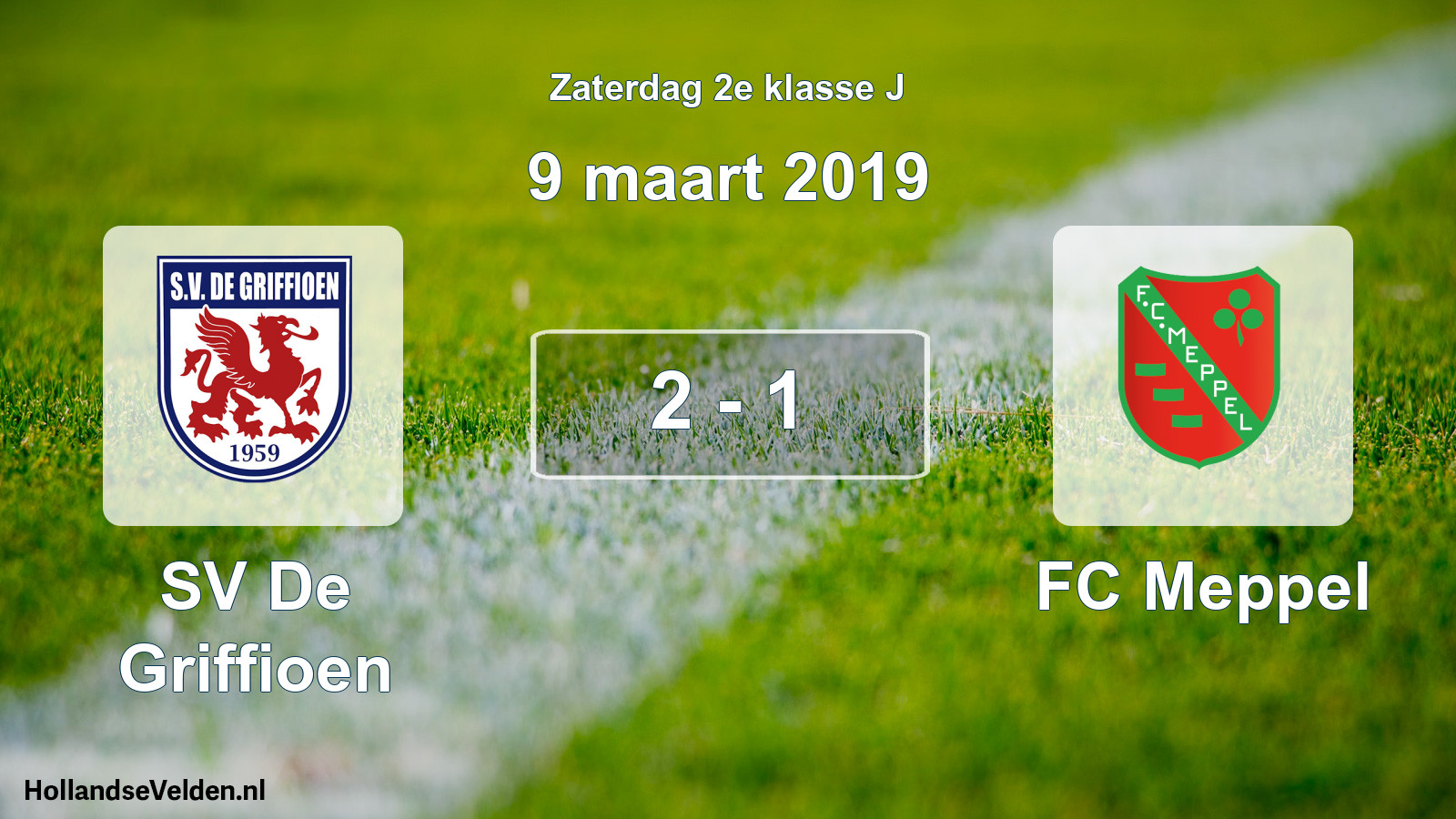 Total number of matches played: SV De Griffioen - FC Meppel 2 - 1 (9 March 2019)