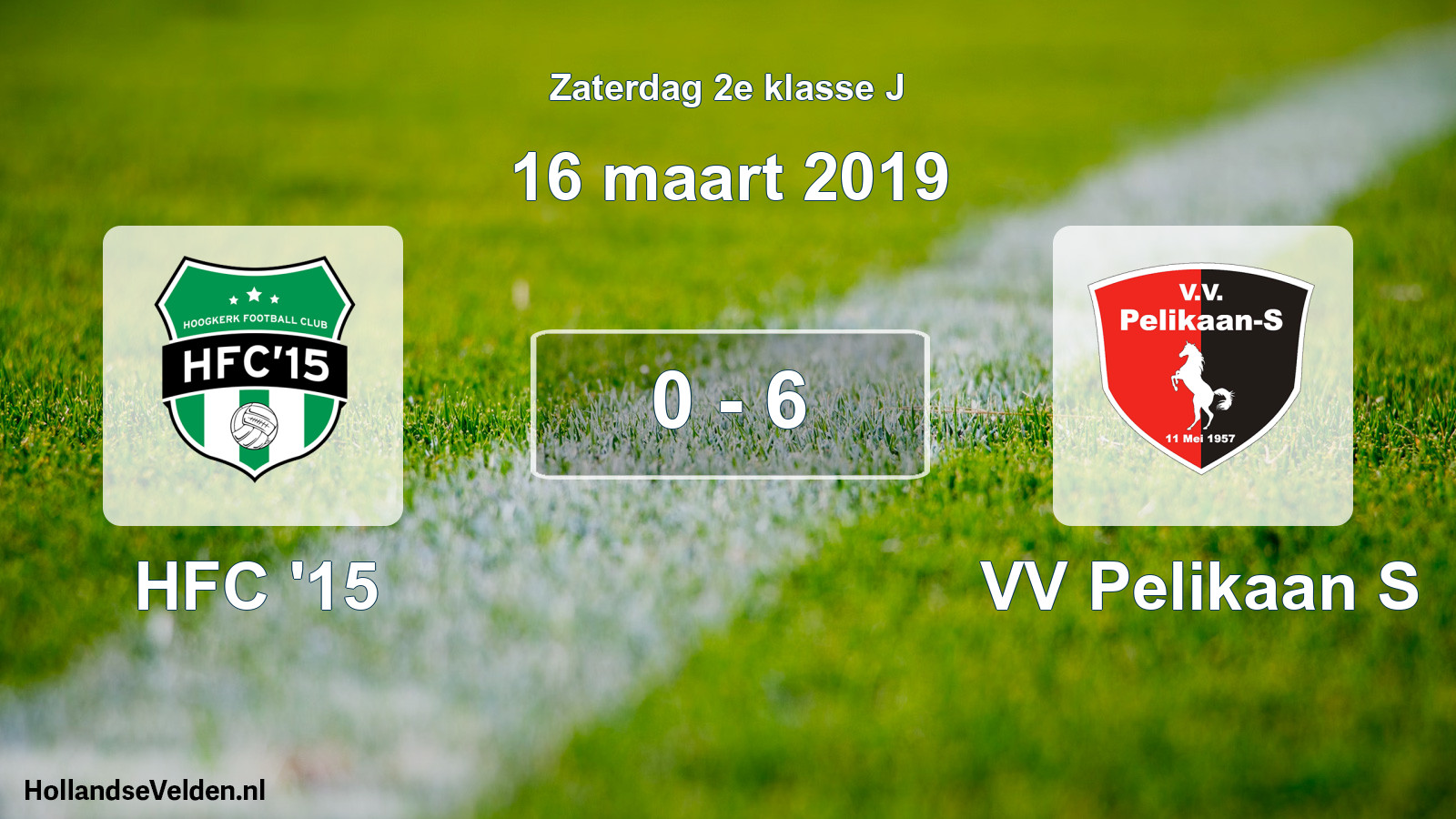 Total number of matches played: HFC '15 - VV Pelikaan S 0 - 6 (16 March 2019)