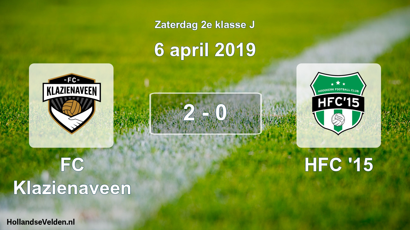 Total number of matches played: FC Klazienaveen - HFC '15 2 - 0 (6 April 2019)