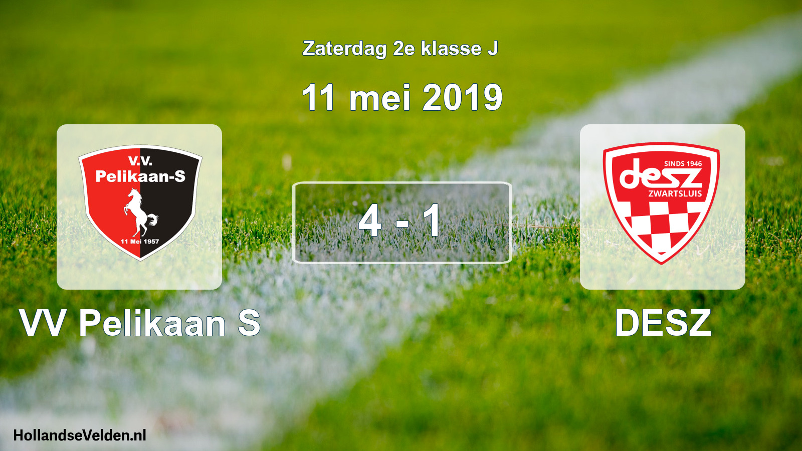 Total number of matches played: VV Pelikaan S - DESZ 4 - 1 (11 May 2019)