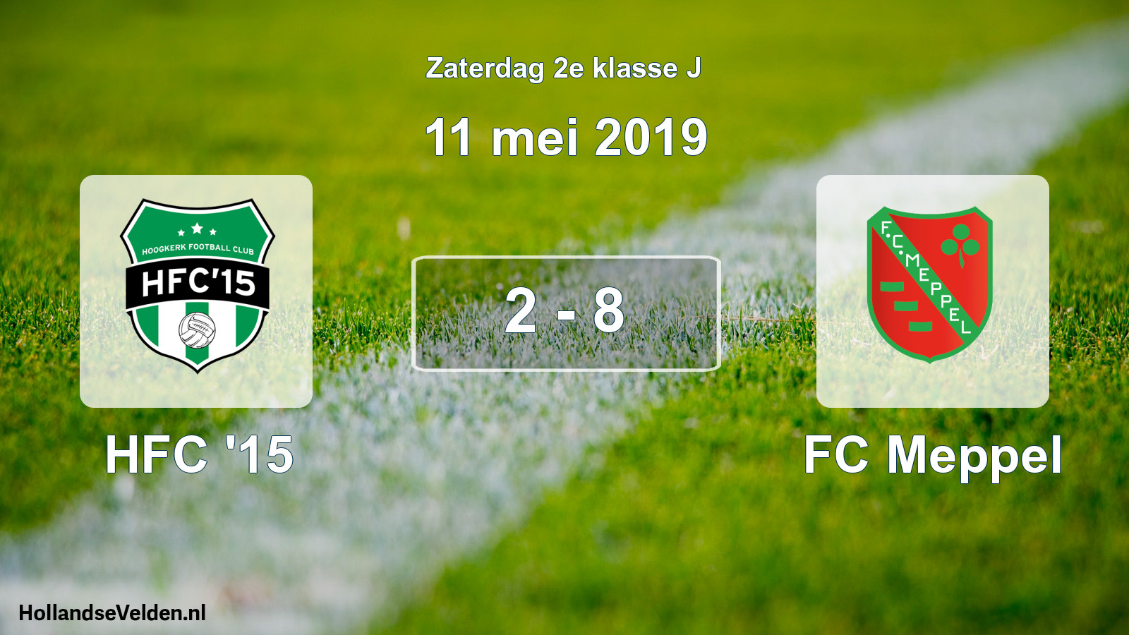 Total number of matches played: HFC '15 - FC Meppel 2 - 8 (11 May 2019)