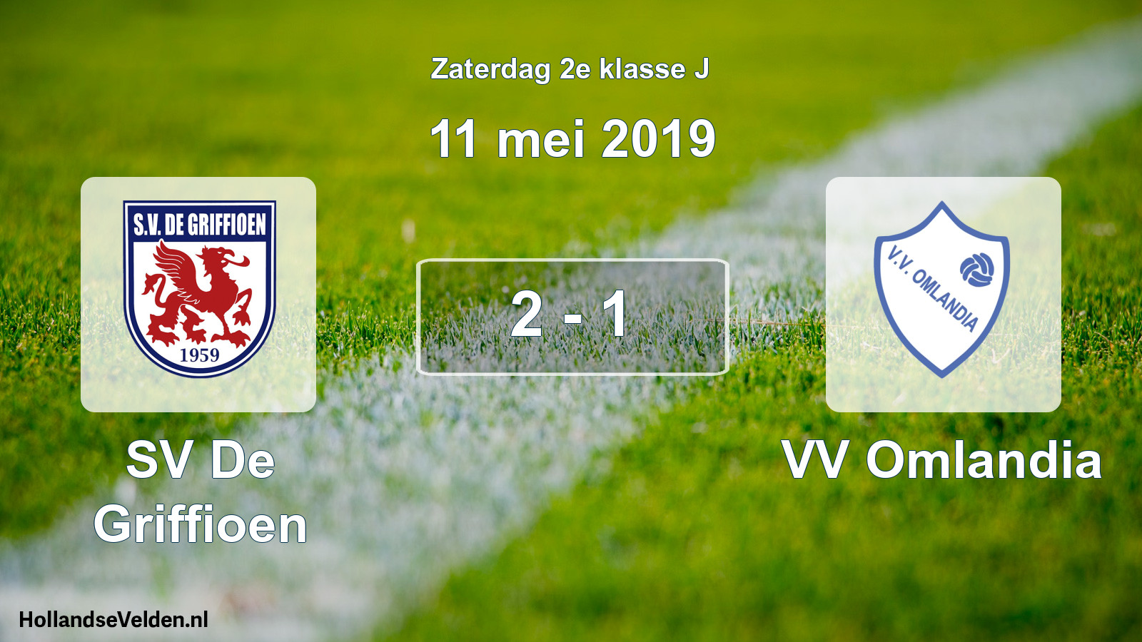 Total number of matches played: SV De Griffioen - VV Omlandia 2 - 1 (11 May 2019)