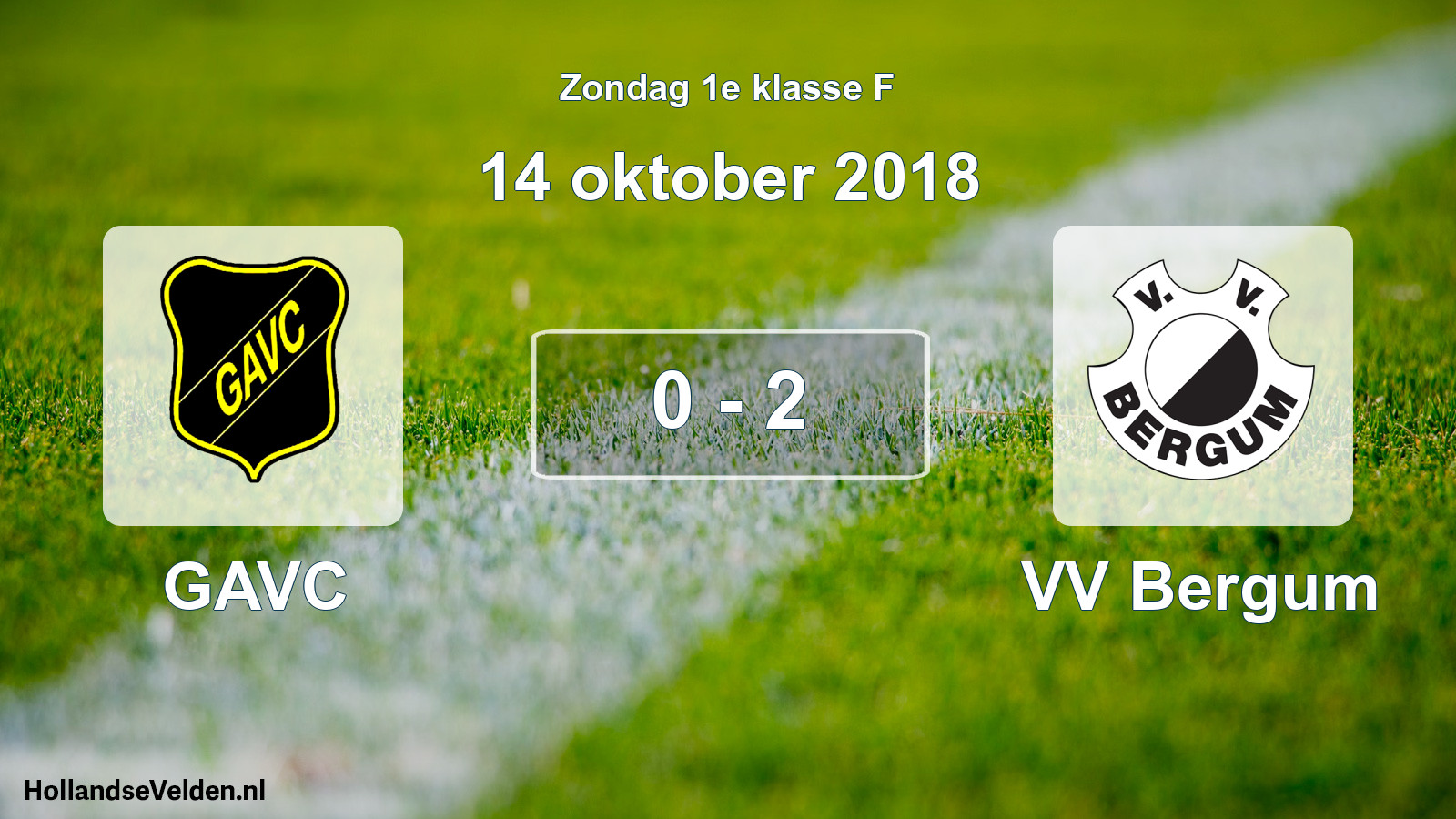 Total number of matches played: GAVC - VV Bergum 0 - 2 (14 October 2018)