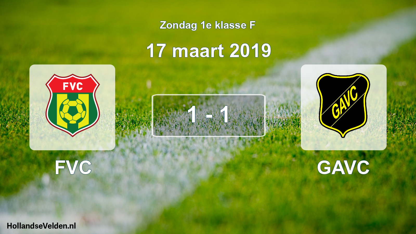 Total number of matches played: FVC - GAVC 1 - 1 (17 March 2019)