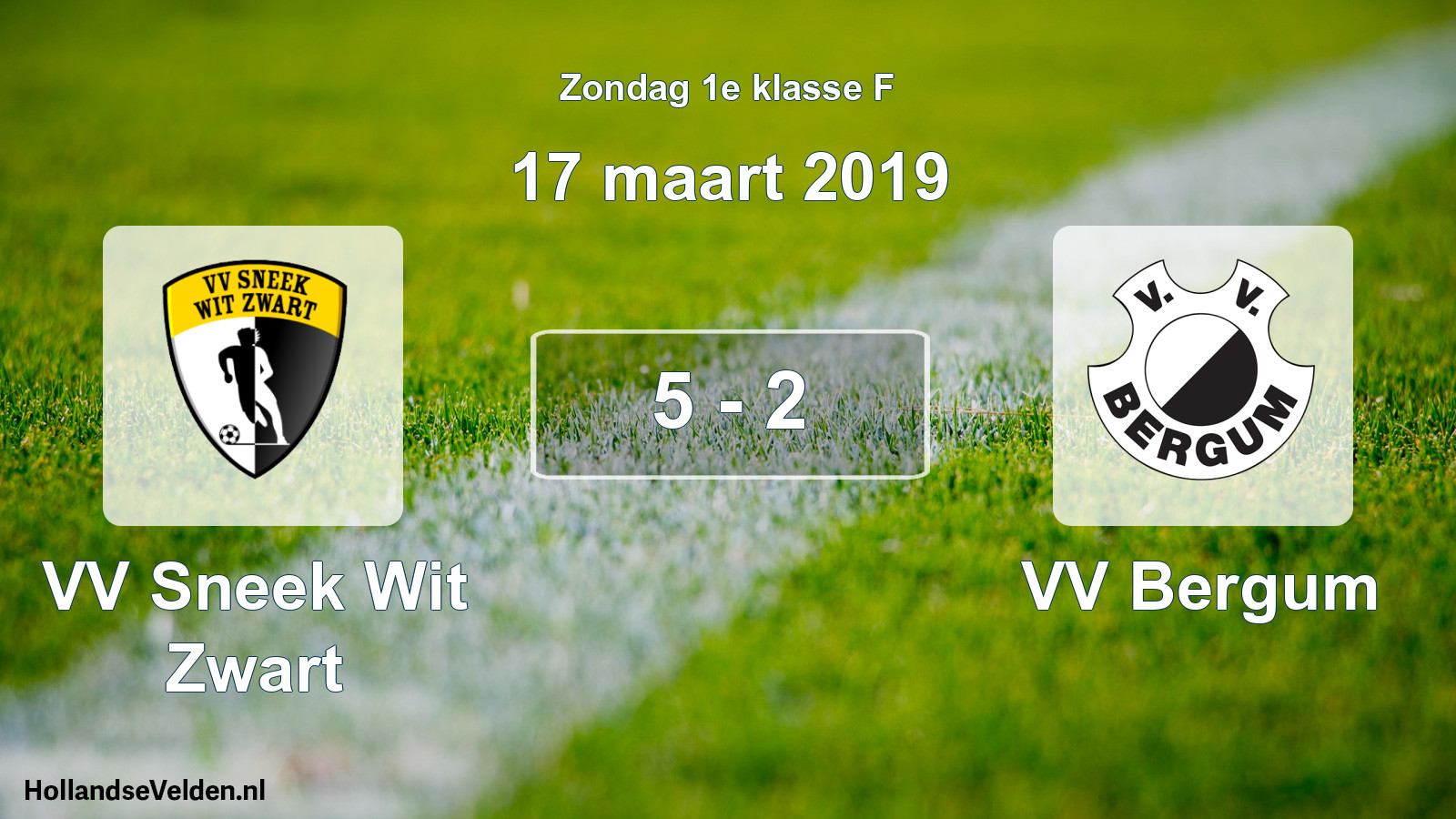 Total number of matches played: VV Sneek Wit Zwart - VV Bergum 5 - 2 (17 March 2019)