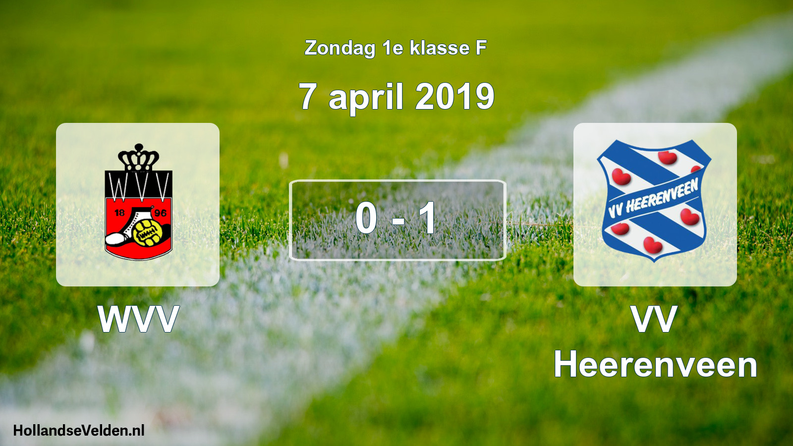 Total number of matches played: WVV - VV Heerenveen 0 - 1 (7 April 2019)