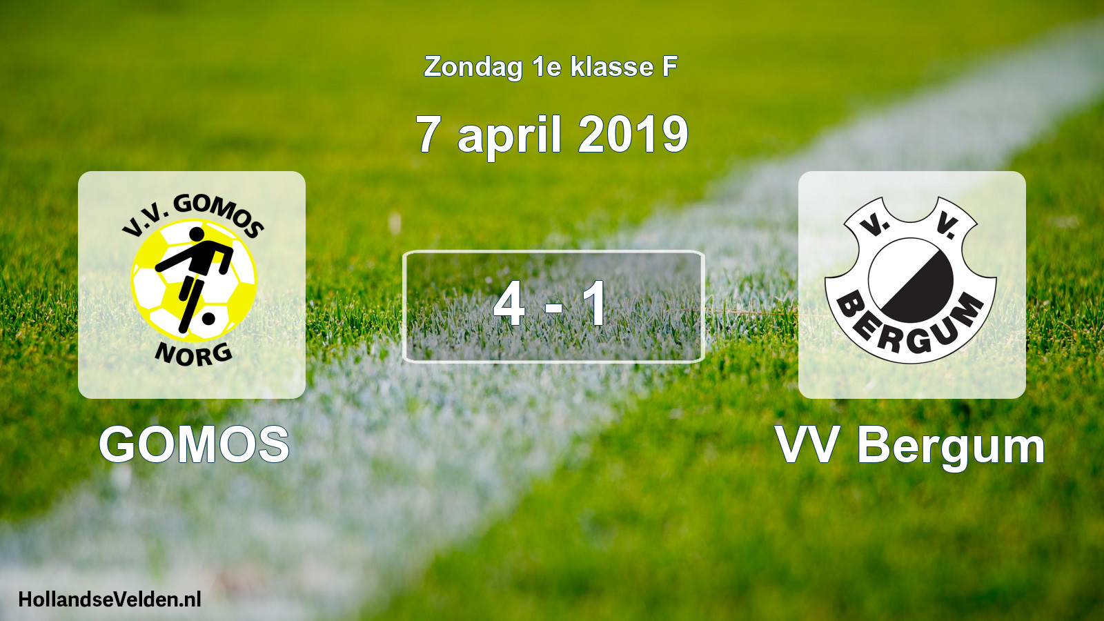 Total number of matches played: GOMOS - VV Bergum 4 - 1 (7 April 2019)