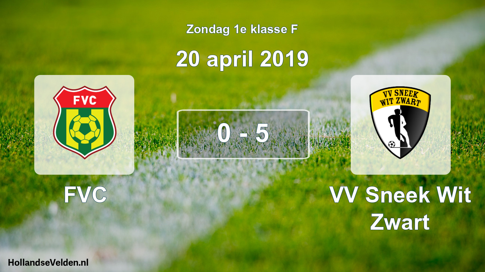 Total number of matches played: FVC - VV Sneek Wit Zwart 0 - 5 (20 April 2019)