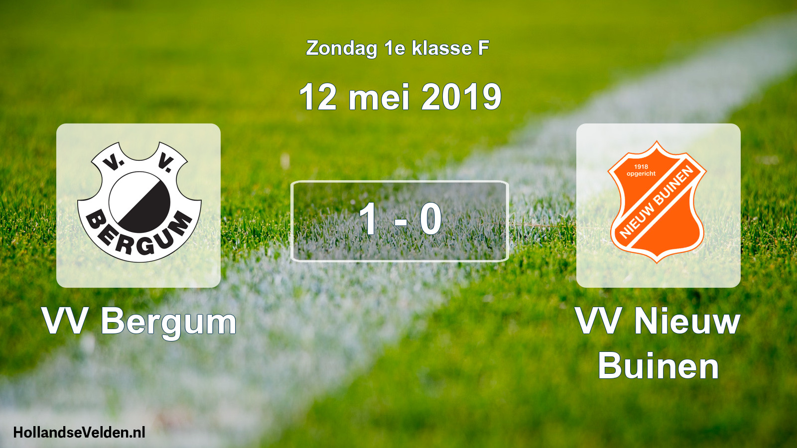Total number of matches played: VV Bergum - VV Nieuw Buinen 1 - 0 (12 May 2019)