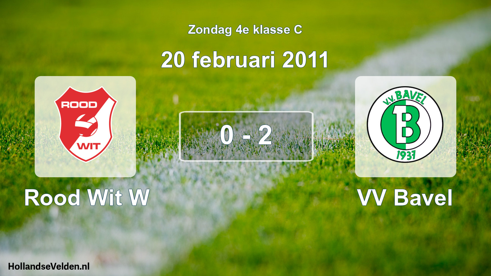 Total number of matches played: Rood Wit W - VV Bavel 0 - 2 (20 February 2011)
