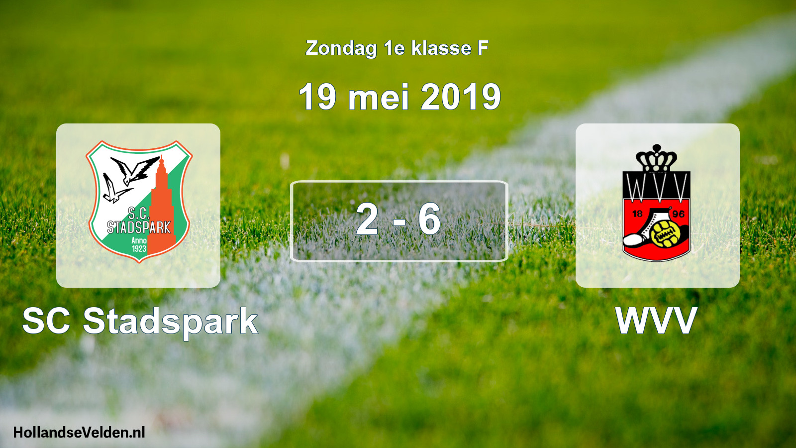 Total number of matches played: SC Stadspark - WVV 2 - 6 (19 May 2019)