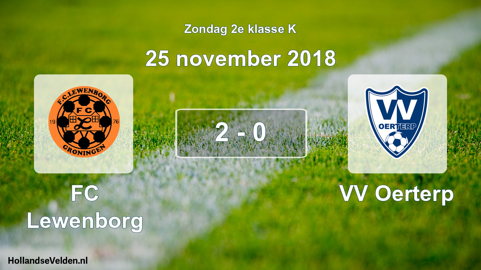 Total number of matches played: FC Lewenborg - VV Oerterp 2 - 0 (25 November 2018)