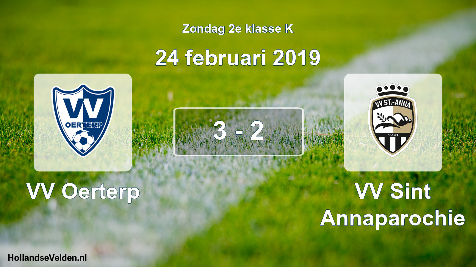 Total number of matches played: VV Oerterp - VV Sint Annaparochie 3 - 2 (24 February 2019)