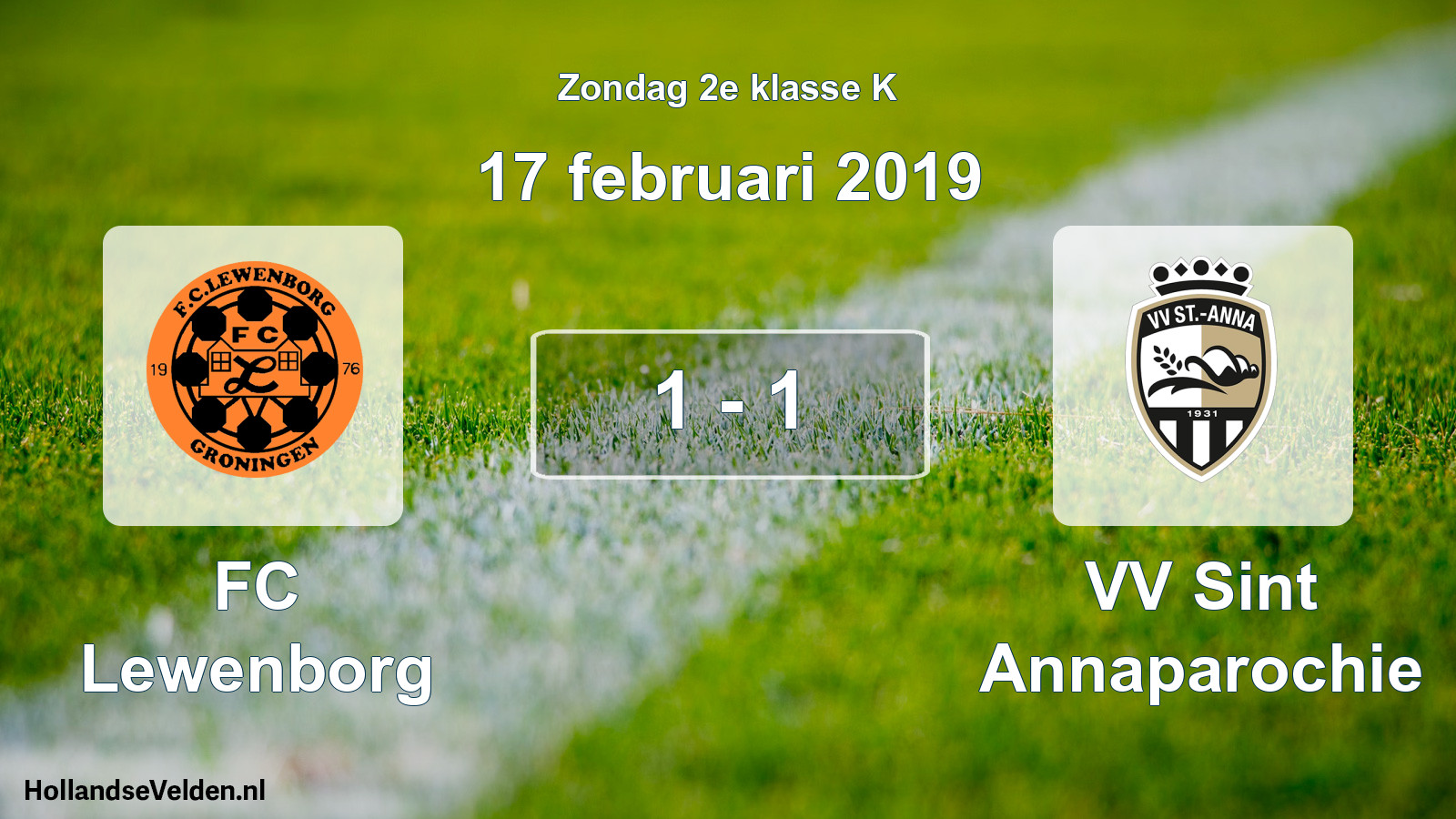 Total number of matches played: FC Lewenborg - VV Sint Annaparochie 1 - 1 (17 February 2019)