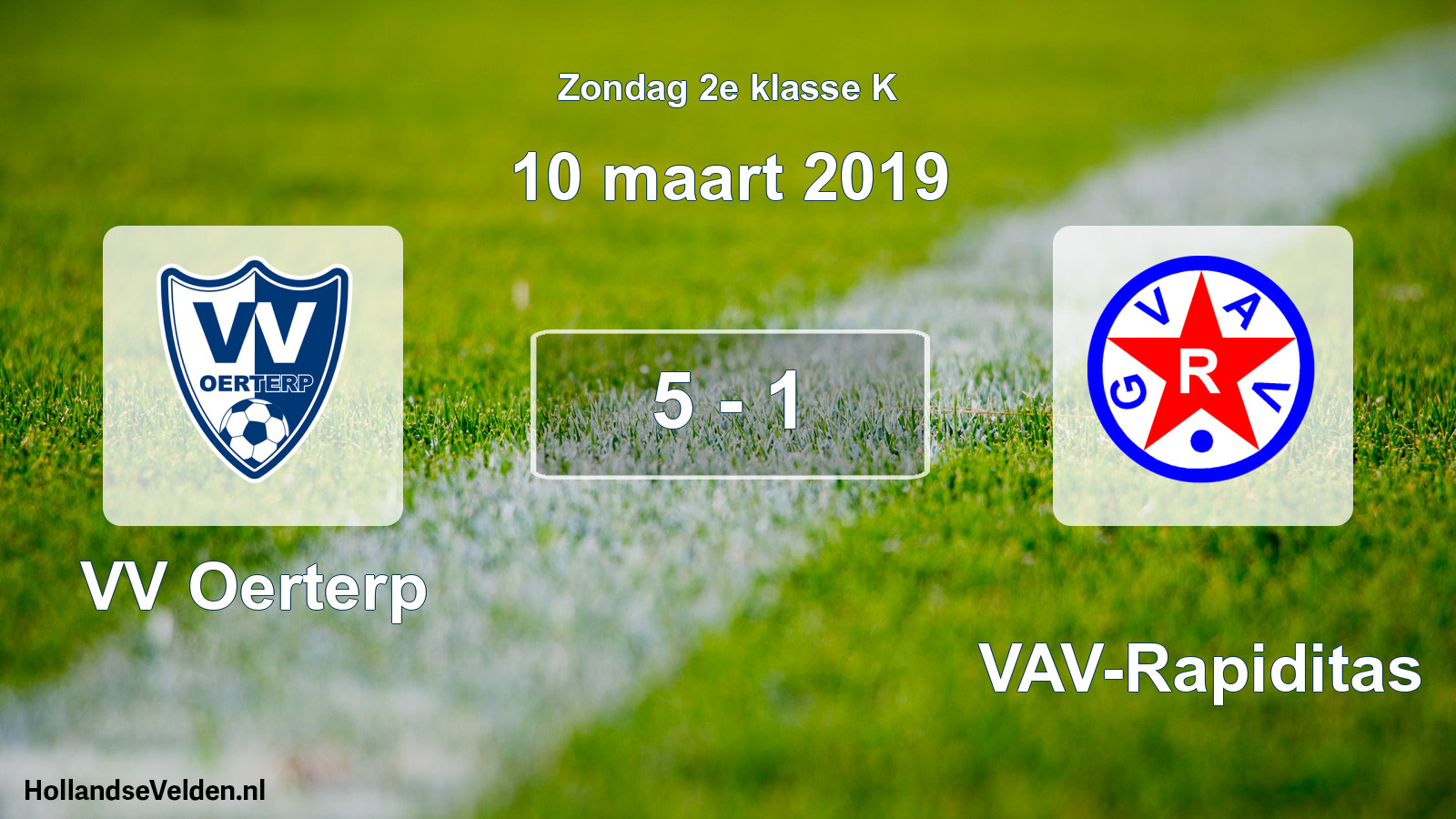 Total number of matches played: VV Oerterp - GVAV-Rapiditas 5 - 1 (10 March 2019)