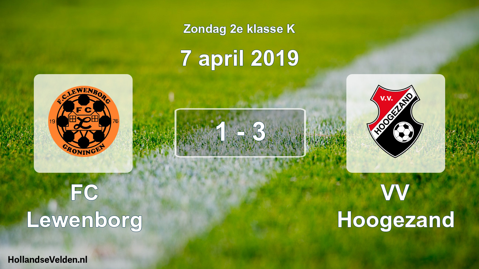 Total number of matches played: FC Lewenborg - VV Hoogezand 1 - 3 (7 April 2019)