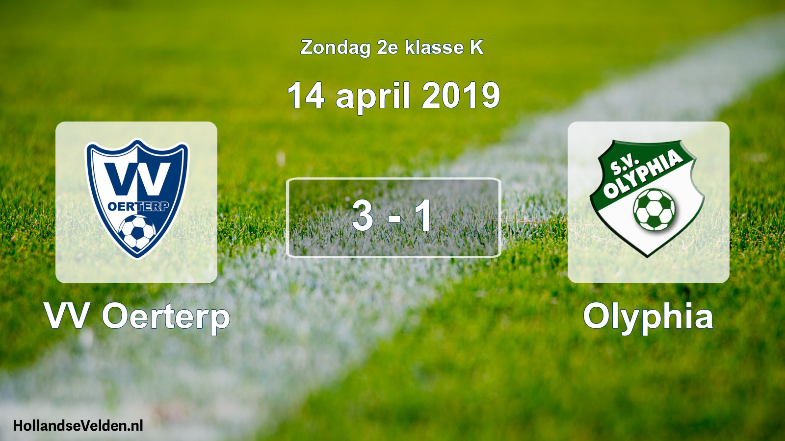 Total number of matches played: VV Oerterp - Olyphia 3 - 1 (14 April 2019)
