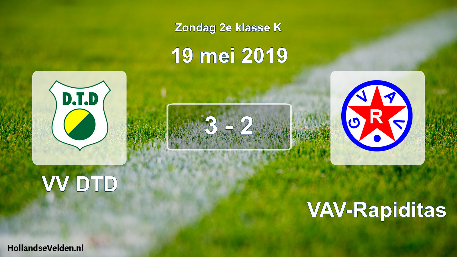 Total number of matches played: VV DTD - GVAV-Rapiditas 3 - 2 (19 May 2019)