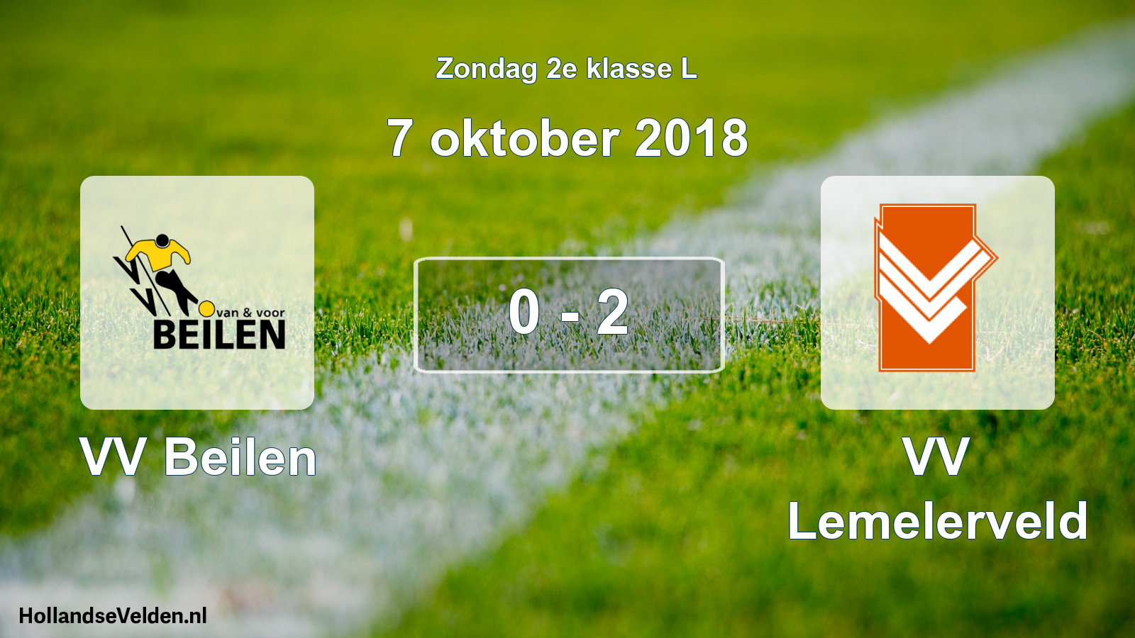 Total number of matches played: VV Beilen - VV Lemelerveld 0 - 2 (7 October 2018)