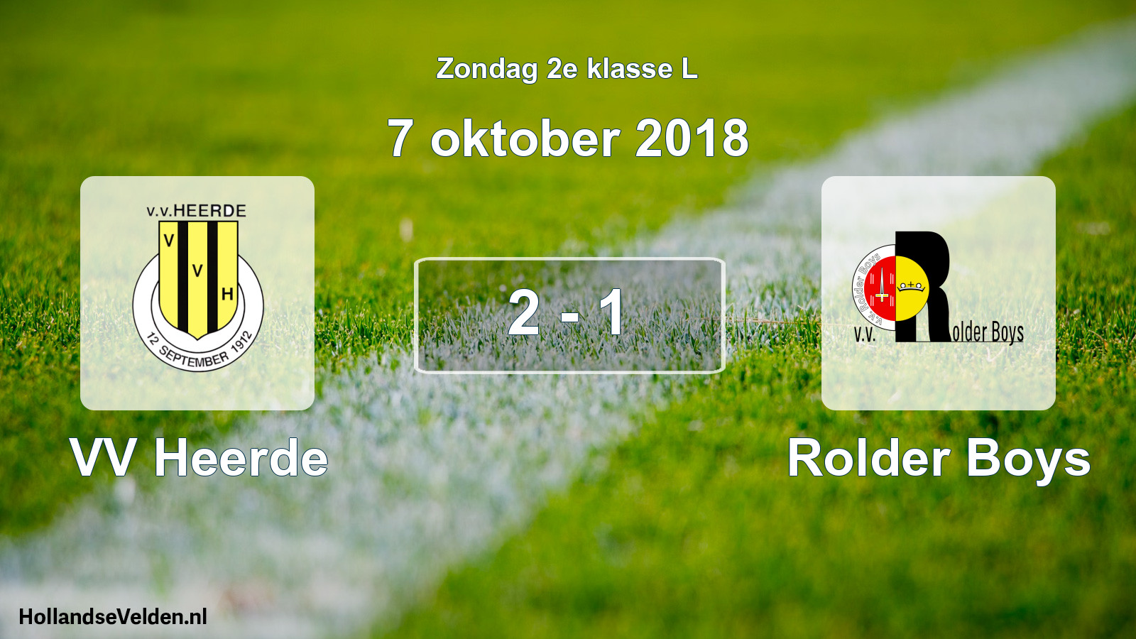 Total number of matches played: VV Heerde - Rolder Boys 2 - 1 (7 October 2018)